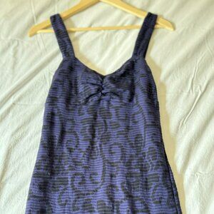 XS Free People Bodycon Purple Black Dress